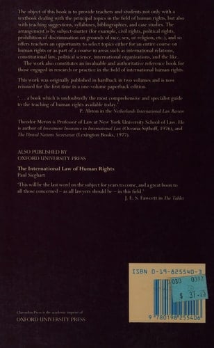 Human Rights in International Law: Legal and Policy Issues