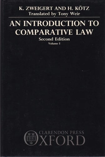 An Introduction to Comparative Law: Volume I: The Framework