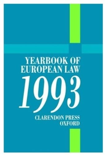 Yearbook of European Law: Volume 13: 1993