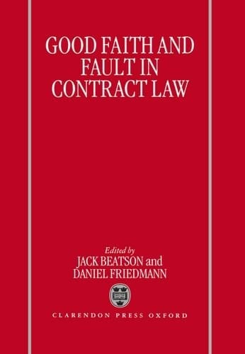 Good Faith and Fault in Contract Law