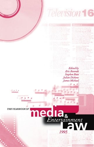 The Yearbook of Media and Entertainment Law 1995 (Yearbook of Media & Entertainment Law, 1995)