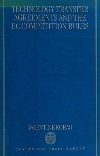 Technology Transfer Agreements and the EC Competition Rules