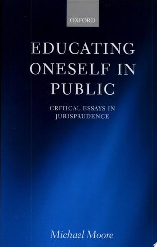 Educating Oneself in Public: Critical Essays in Jurisprudence