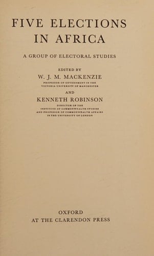 Five Elections in Africa