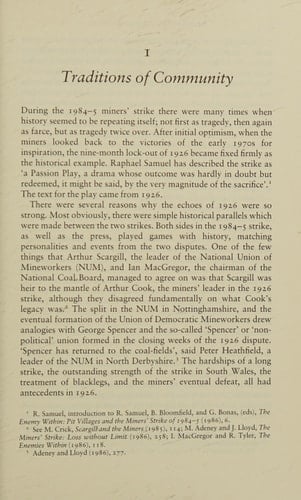 Class, Community, and Collective Action: Social Change in Two British Coalfields, 1850-1926