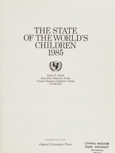 The State of the World's Children 1985