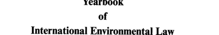 Yearbook of International Environmental Law: Volume 9: 1998 (Yearbook International Environmental Law Series, 9)