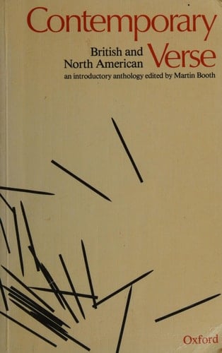 Contemporary British and North American Verse: An Introductory Anthology