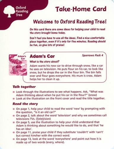 Oxford Reading Tree: Stage 4: Sparrows: Take-home Cards Pack of 6