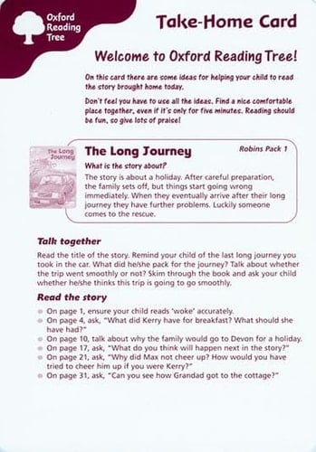 Oxford Reading Tree: Stages 6-10: Robins: Take-home Cards: Pack 1