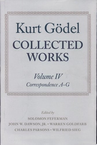Collected Works: Volume IV: Correspondence, A-G (Collected Works Series)