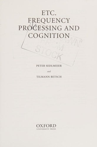 ETC: Frequency Processing and Cognition