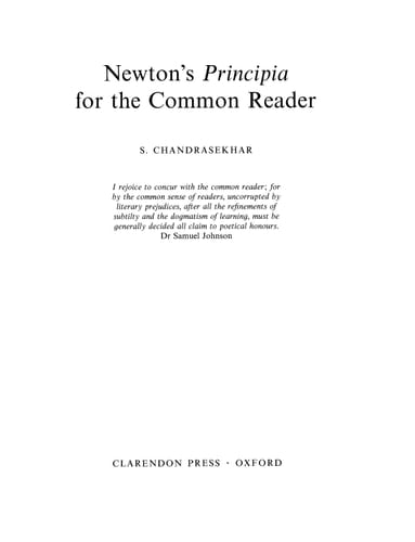 Newton's "Principia" for the Common Reader