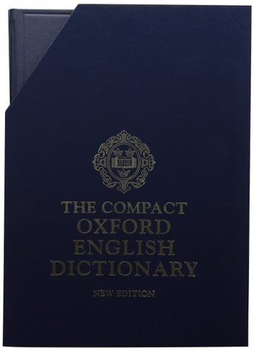 The Compact Edition of The Oxford English Dictionary, Complete Text Reproduced Micrographically (in slipcase with reading glass)