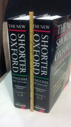 The New Shorter Oxford English Dictionary (2 Vol. Set; Thumb Indexed Edition)