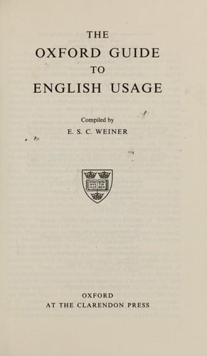 The Oxford Guide to English Usage