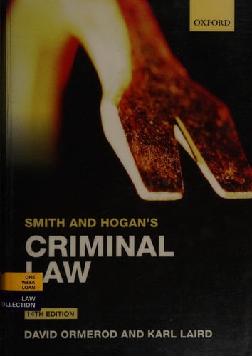 Smith and Hogan's Criminal Law