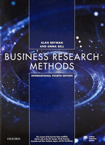 Business Research Methods, 4 Ed