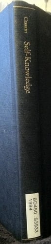 Self-Knowledge (Oxford Readings in Philosophy)