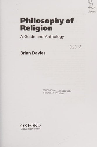 Philosophy of Religion: A Guide and Anthology