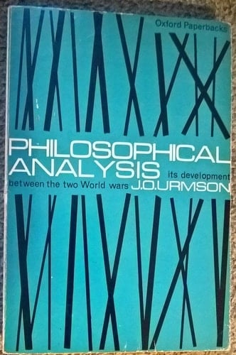 Philosophical Analysis. Its Development between the two World Wars