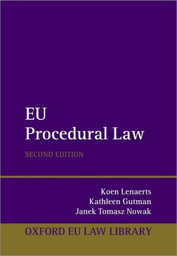EU Procedural Law (Oxford European Union Law Library)