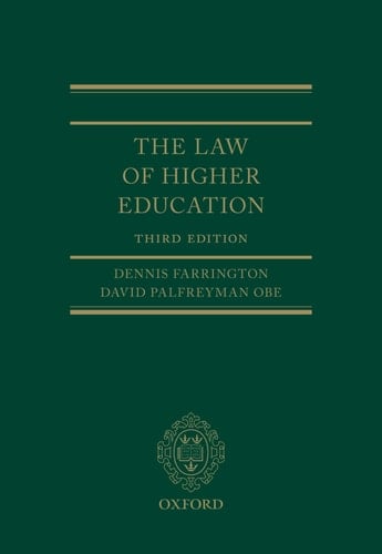 The Law of Higher Education 3e