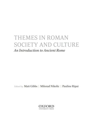 Themes in Roman Society and Culture
