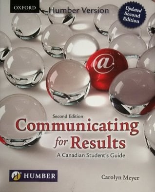 Communicating for Results : A Canadian Student's Guide
