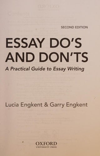 Essay Do's and Don'ts: A Practical Guide to Essay Writing