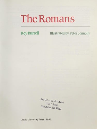 The Romans (Rebuilding the Past)
