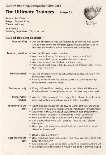 Oxford Reading Tree: Stage 13: TreeTops Stories: Guided Reading Cards