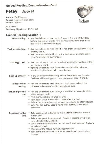 Oxford Reading Tree: Stage 14: TreeTops Stories: Guided Reading Cards