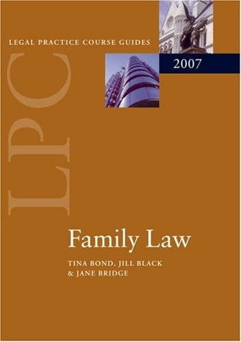 Family Law (Blackstone Legal Practice Course Guide)