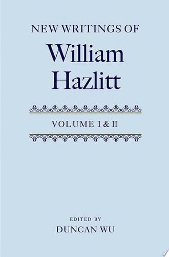 New Writings of William Hazlitt