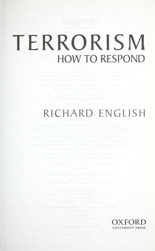 Terrorism: How to Respond