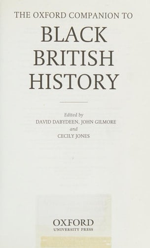 The Oxford Companion to Black British History (Oxford Quick Reference)