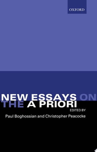 New Essays on the A Priori