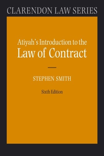 Atiyah's Introduction to the Law of Contract (Clarendon Law Series)