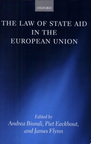 The Law of State Aid in the European Union