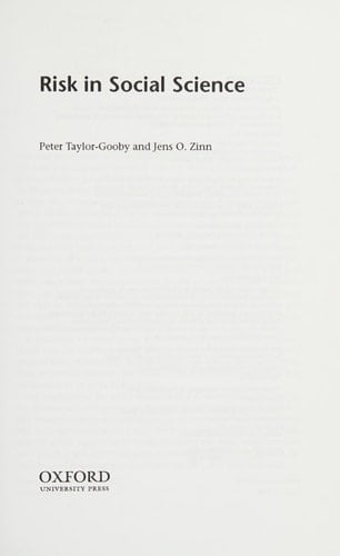 Risk in Social Science