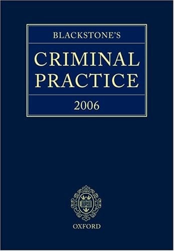 Blackstone's Criminal Practice 2006: Book & CD-ROM Pack