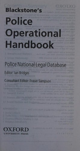 Blackstone's Police Operational Handbook