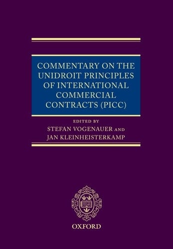 Commentary on the UNIDROIT Principles of International Commercial Contracts (2004)
