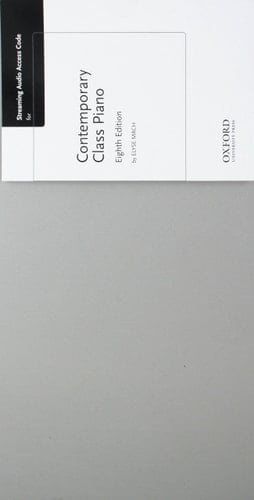 Contemporary Class Piano Streaming Audio Access Code Card