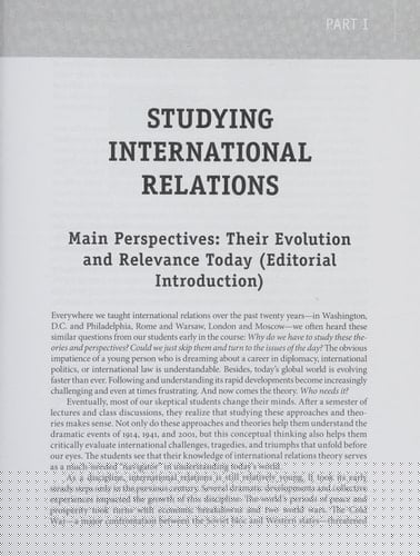 Current Debates in International Relations