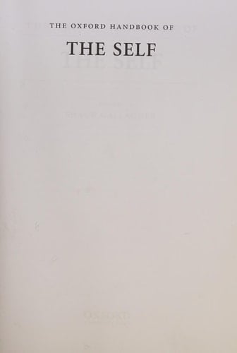 The Oxford Handbook of the Self (Oxford Handbooks)