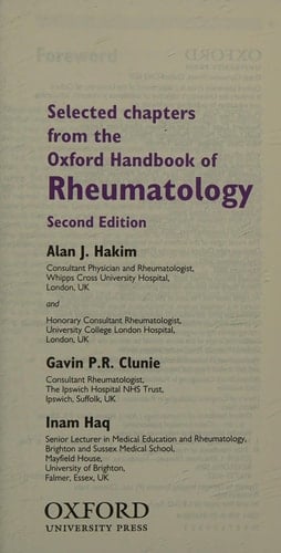Selected Chapters from the Oxford Handbook of Rheumatology (Oxford Handbooks)