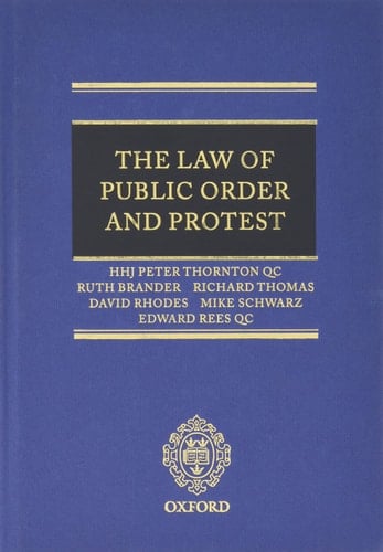 The Law of Public Order and Protest