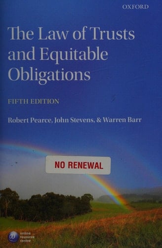 The Law of Trusts and Equitable Obligations